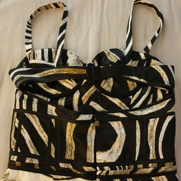 JUST CAVALLI Zebra Bustier Silk Dress XS - Picture 6 of 8
